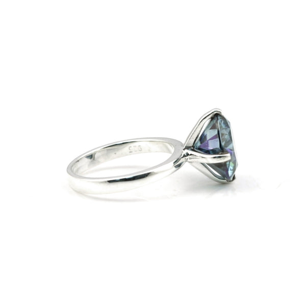 3.00 Ct Round Cut Lab Grown Diamond Ring - GEMHUB & CO. - View 4