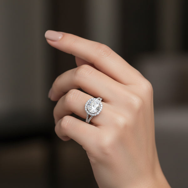 4.20 Ct Round Cut Lab Grown Diamond Ring - GEMHUB & CO. - View 6