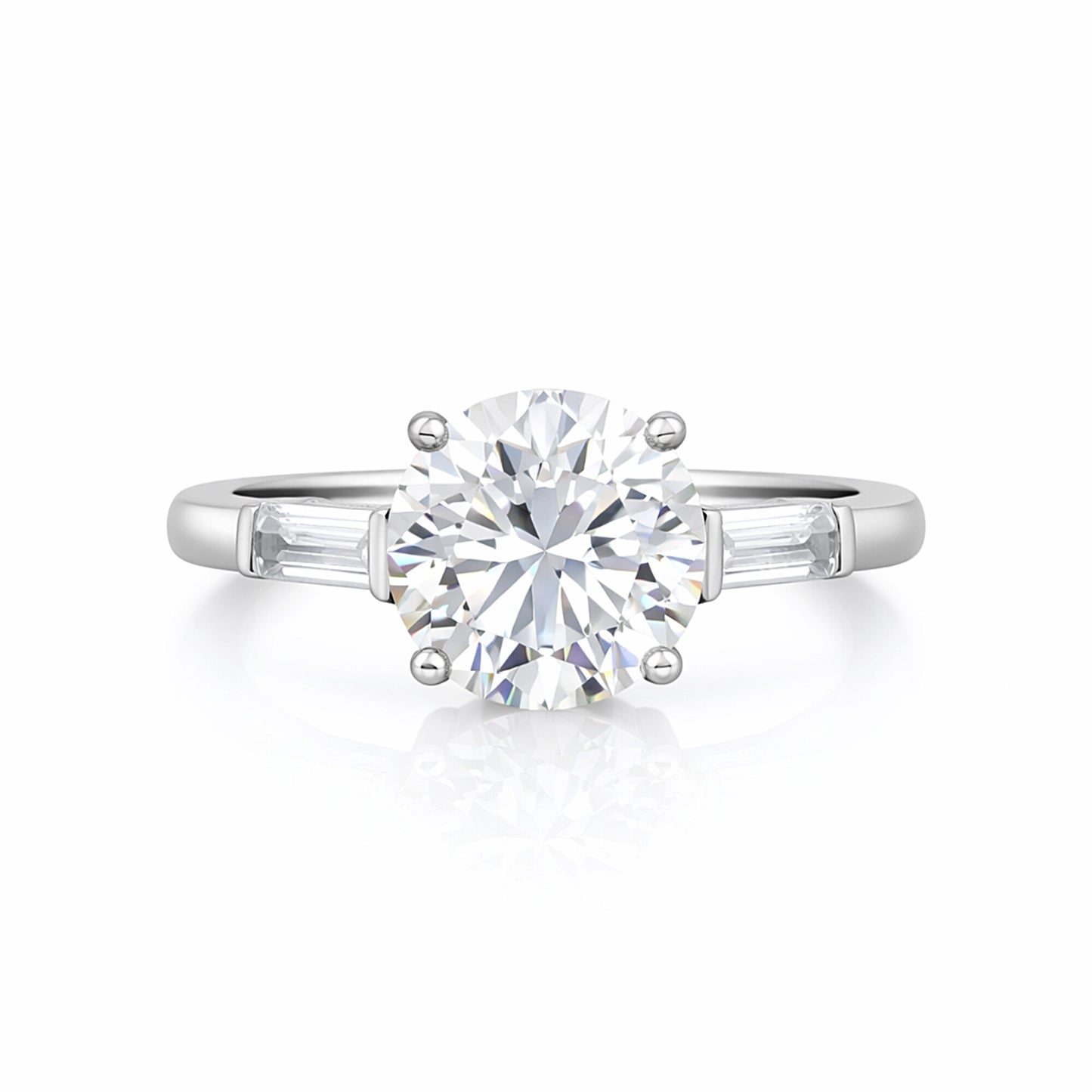 3.50 Ct Round Cut Lab Grown Diamond Ring - GEMHUB & CO. - View 6