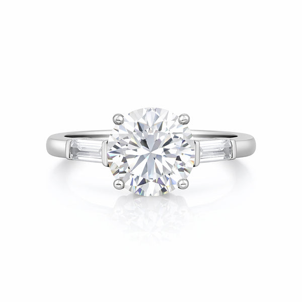 3.50 Ct Round Cut Lab Grown Diamond Ring - GEMHUB & CO. - View 6