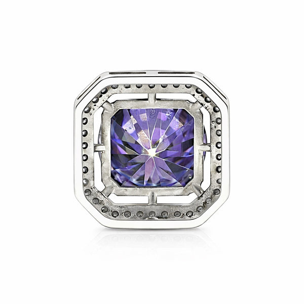3 Ct Round Cut Blue Lab Grown Diamond Pendant - GEMHUB & CO. - View 2