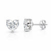 4 Ct Heart Cut Lab Grown Diamond Earrings - View 2