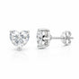 4 Ct Heart Cut Lab Grown Diamond Stud Earrings — VS1 Clarity, 18k Gold Vermeil