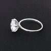 Close-up of round brilliant lab diamond, VS1 clarity grade, full crown view