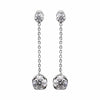 6 Ct Round Cut Lab Grown Diamond Earrings - View 2