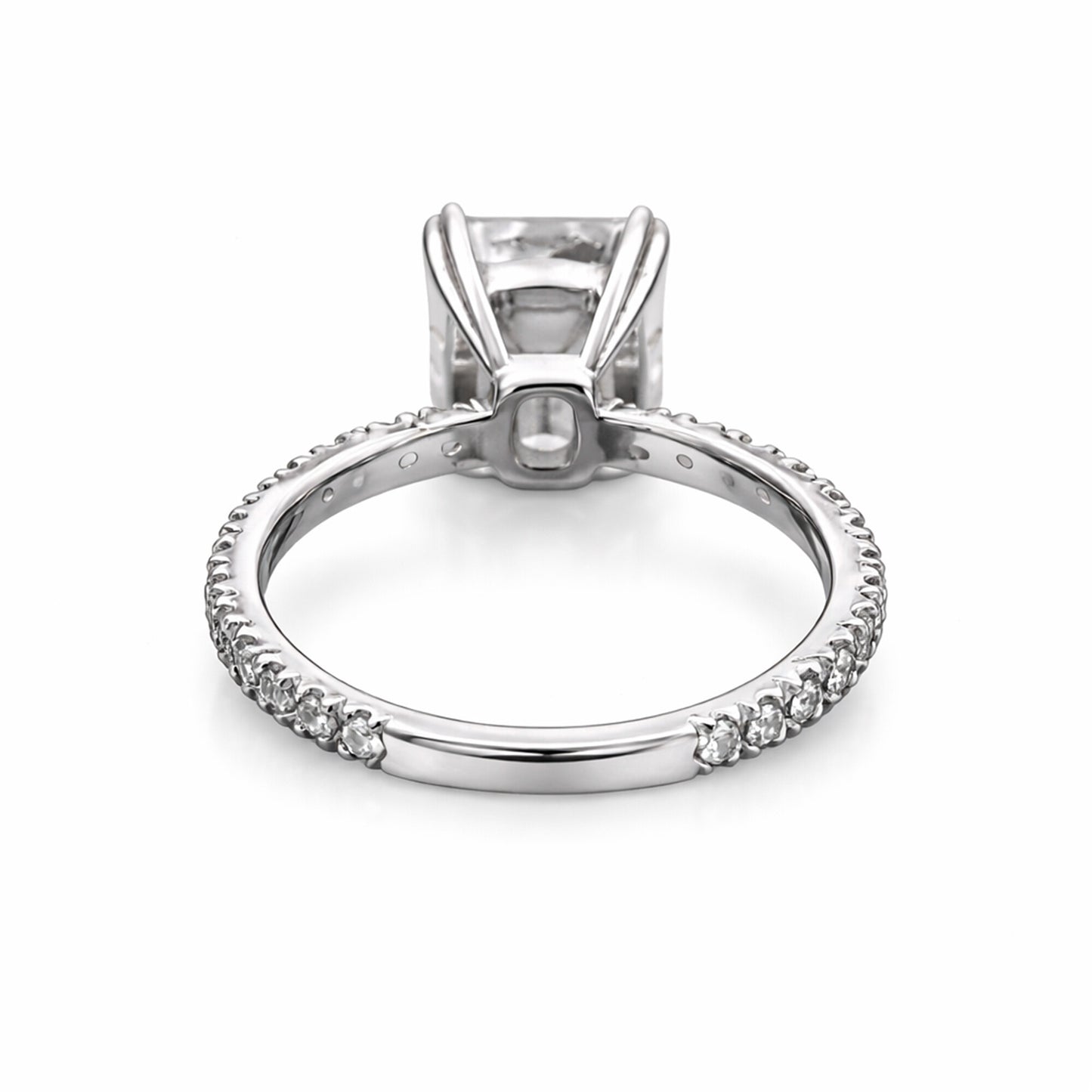 3.30 Ct Emerald Cut Lab Grown Diamond Ring - GEMHUB & CO. - View 3