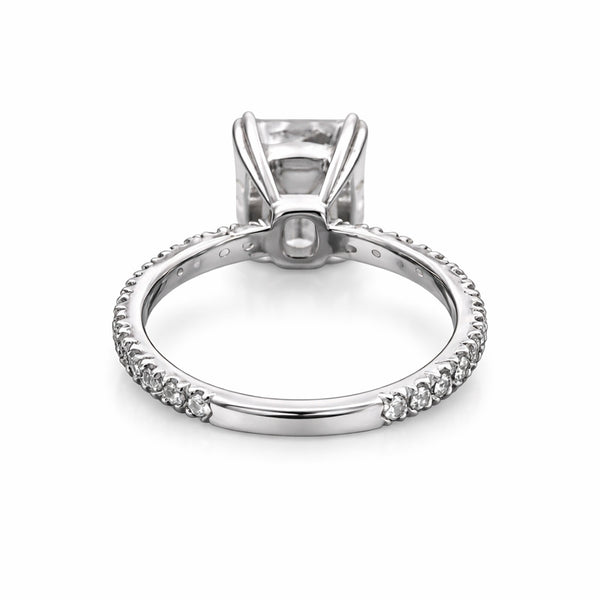 3.30 Ct Emerald Cut Lab Grown Diamond Ring - GEMHUB & CO. - View 3