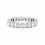 2.00 Ct Round Cut Lab Grown Diamond Band Ring — VS1 Clarity, 18k Gold Vermeil