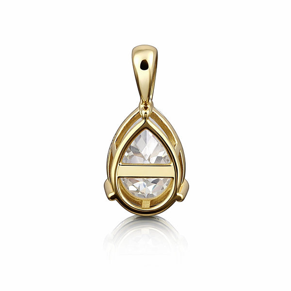 2 Ct Pear Cut Lab Grown Diamond Pendant - GEMHUB & CO. - View 3