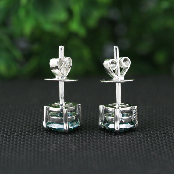 2 Ct Round Cut Lab Grown Diamond Earrings - View 3