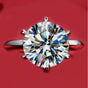 3.50 Ct Certified Round Cut Moissanite Holiday Ring for Her 18K Gold Plated