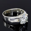 2.50 Ct White Round Cut Certified Moissanite Solitaire Rings 18K Gold Plated Vermei 18K Gold Plated