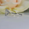Certified 3.70 Ct White Moissanite Solitaire Statement Ring 18K Gold Plated