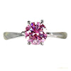 Certified 1.1ct VVS1 Pink Moissanite Ring Jewelry Gift for Women 18K Gold Plated Ve 18K Gold Plated – white background main image