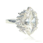 Certified 11.30 ct DEW Oval Cut White Moissanite Solitaire Ring In 18K Gold Plated Verm 18K Gold Plated