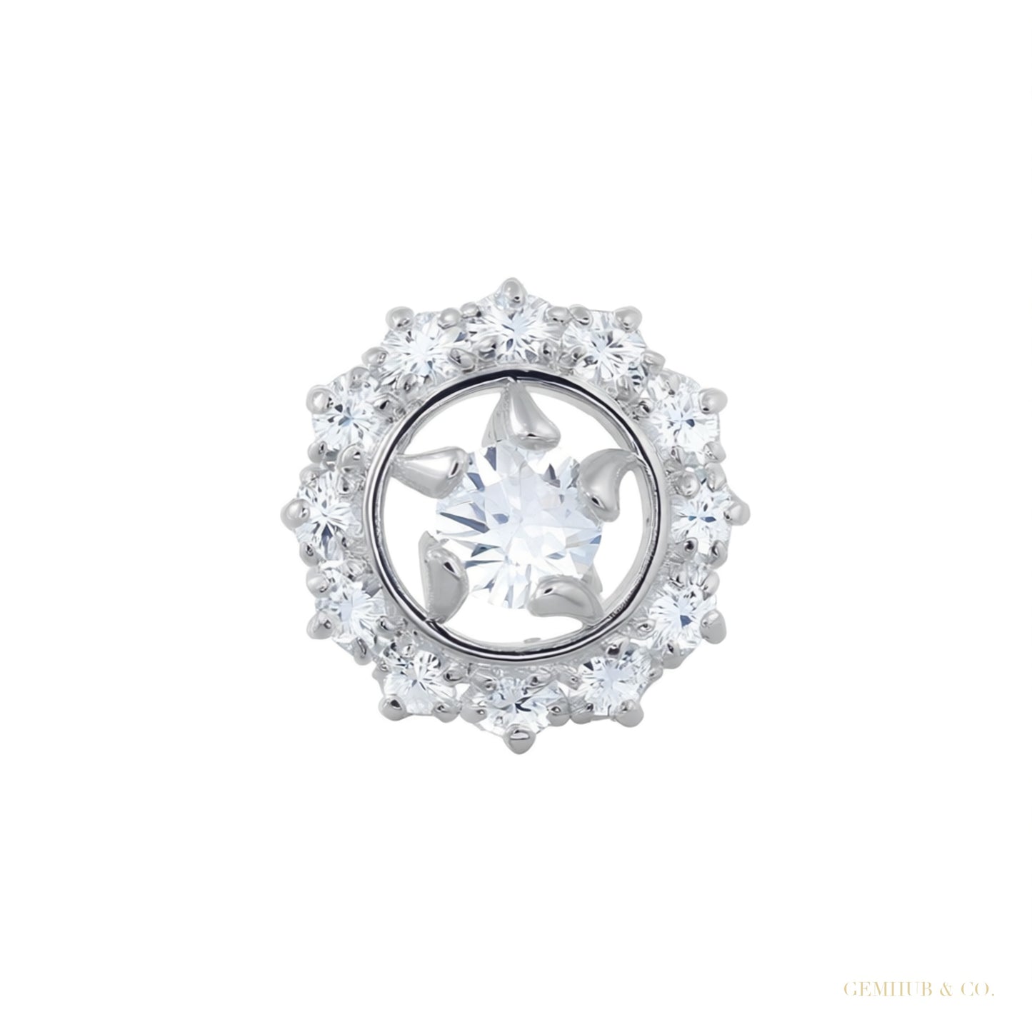 Certified 18K Yellow Gold Diamond Stud Earrings 0.48 Ct. for Women – white background main image