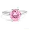 Certified 2.20ct VVS1 Pink Moissanite Solitaire Ring for Lover Gift 18K Gold Plated – white background main image