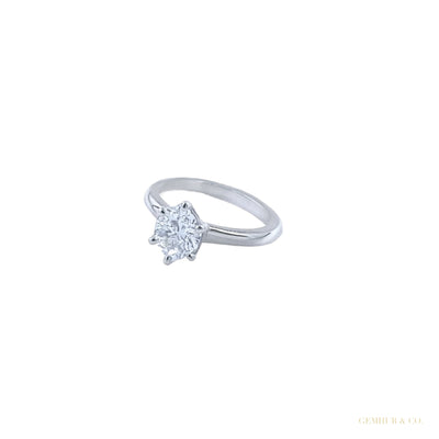 Certified 2.35ct VS1 White Moissanite Ring Birthday Gift Jewelry – 18K Gold Vermeil