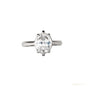 Certified 2.50 ct DEW Round Cut Moissanite Solitaire Ring, Double Prongs 18K Gold Plate 18K Gold Plated