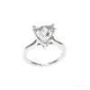 Certified 3.75 ct DEW Heart Cut White Moissanite Solitaire Ring In 18K Gold Plated Verm 18K Gold Plated – white background main image