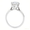Certified 3 ct DEW Round Cut White Moissanite Solitaire Ring in 18K Gold Plated Vermei 18K Gold Plated – white background main image