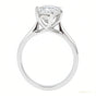 Certified 3 ct DEW Round Cut White Moissanite Solitaire Ring in 18K Gold Plated Vermei 18K Gold Plated