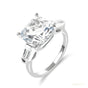Certified 4.10 ct DEW Cushion Cut Moissanite Ring in for Women 18K Gold Plated