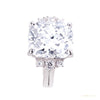 Certified 4.45ct VS1 Radiant White Moissanite Ring for Gift Use 18K Gold Plated Ver 18K Gold Plated – white background main image