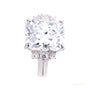 Certified 4.45ct VS1 Radiant White Moissanite Ring for Gift Use 18K Gold Plated Ver 18K Gold Plated