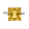 Certified 4.80ct VS1 Princess Moissanite Ring For Wedding 18K Gold Plated – white background main image