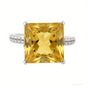 Certified 4.80ct VS1 Princess Moissanite Ring For Wedding 18K Gold Plated