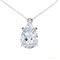 4.60ct DEW White Moissanite Pear Cut Pendant Necklace