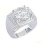 Certified 5.95 ct DEW Round Cut White Moissanite Ring For Mother's Day 18K Gold Plated 18K Gold Plated