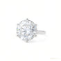 Certified 5.50 ct DEW White Round Cut Solitaire Moissanite Gold Vermeil Ring