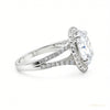 Certified 5.90 ct DEW Round Cut White Moissanite Solitaire Ring In Gold Vermeil – white background main image