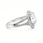 Certified 5.90 ct DEW Round Cut White Moissanite Solitaire Ring In Gold Vermeil