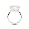 Certified 7.75ct VS1 Blue Moissanite Ring for Love Gift 18K Gold Plated – white background main image