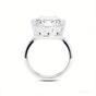 Certified 7.75ct VS1 Blue Moissanite Ring for Love Gift 18K Gold Plated