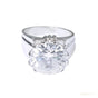 Certified 3.65 ct DEW Moissanite Solitaire Ring in Jewelry Gift 18K Gold Plated