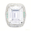 Certified 5.75 ct DEW Moissanite Solitaire Ring in Gift 18K Gold Plated – white background main image