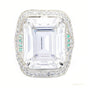 Certified 5.75 ct DEW Moissanite Solitaire Ring in Gift 18K Gold Plated