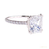 Certified 7 ct DEW Cushion Cut Moissanite Ring in for Birthday 18K Gold Plated – white background main image
