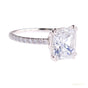 Certified 7 ct DEW Cushion Cut Moissanite Ring in for Birthday 18K Gold Plated