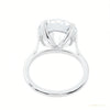 Certified 6.2ct VS1 White Moissanite Engagement Ring in 18K Gold Plated – white background main image