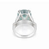 GEMHUB & CO. 5 Ct round cut blue lab grown diamond ring with VS1 clarity in 18k gold vermeil.