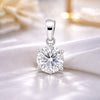 GEMHUB & CO. 3.00 Ct round cut lab grown diamond pendant in 18k gold vermeil with VS1 clarity.