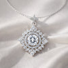 GEMHUB & CO. 5 Ct round cut lab grown diamond pendant in 18k gold vermeil with VS1 clarity.