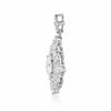 GEMHUB & CO. 5 Ct round cut lab grown diamond pendant in 18k gold vermeil with VS1 clarity. Intricate halo design.