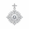 GEMHUB & CO. 5 Ct round cut lab grown diamond pendant in 18k gold vermeil with VS1 clarity.