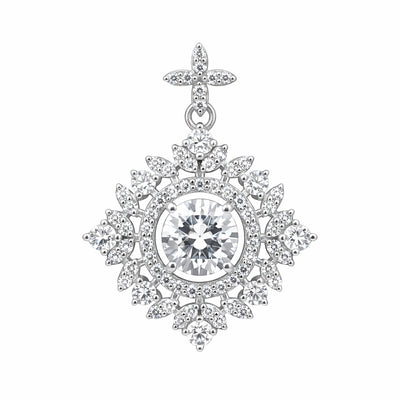 5 Ct Round Cut Lab Grown Diamond Pendant VS1 | 18k Gold Vermeil | Luxury Gift for Her